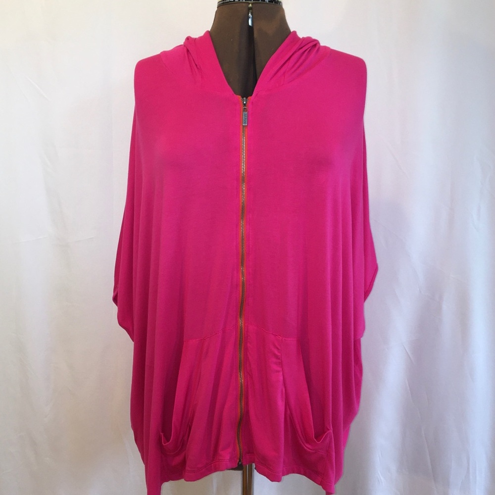 Twiggy London Full Zip Hooded Batwing Oversized Jacket